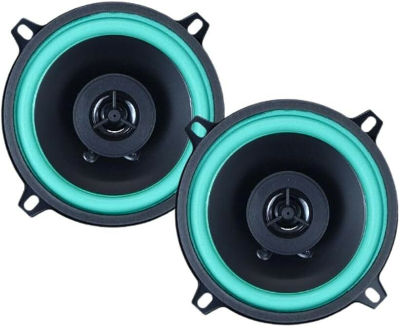 Speaker - 互換品 車 スピーカー 12V ツイーター内蔵 コアキシャル 5インチ 2個セット 高出力 車載用 ドアスピーカー (直径13cm 奥行4.9cm)