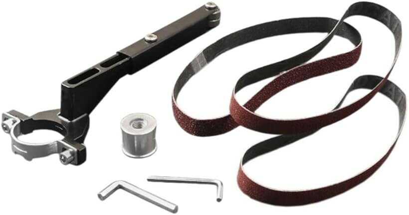 ベルトサンダー アタッチメント さび落とし 研磨 電動工具 グラインダー エア 電動サンダー 電動やすり ベルト3本付 工具付