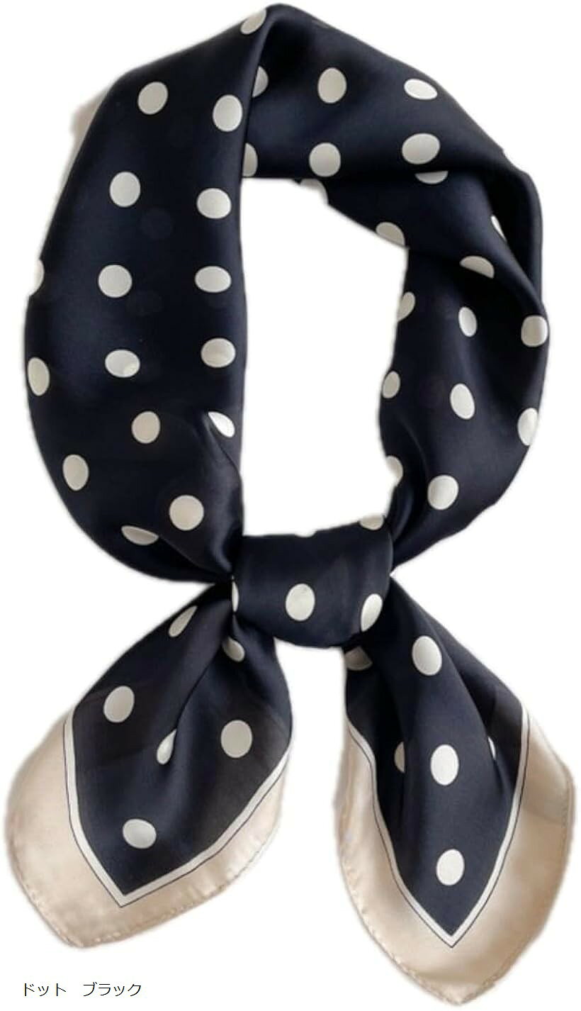 スカーフ シルク調 70cm 正方形 プリント 上品カラー レディース 卒業式 プレゼント 軽量 使いやすい ..