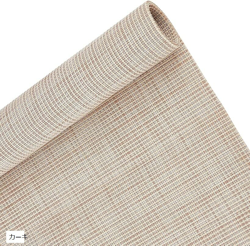 クロスステッチ布 14カウント 刺しゅうキット 刺繍布 プラスチック パンチニードル用布 クロスステッチ用品 刺繍プロジェクトと手作り針仕事用 (カーキ, 100x30cm)