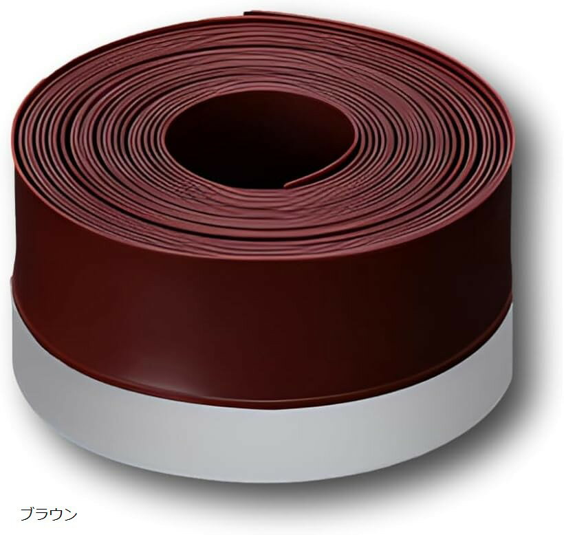 隙間テープ 5m 防虫 防風 ドア用 (フ゛ラウン, ワンサイズ)