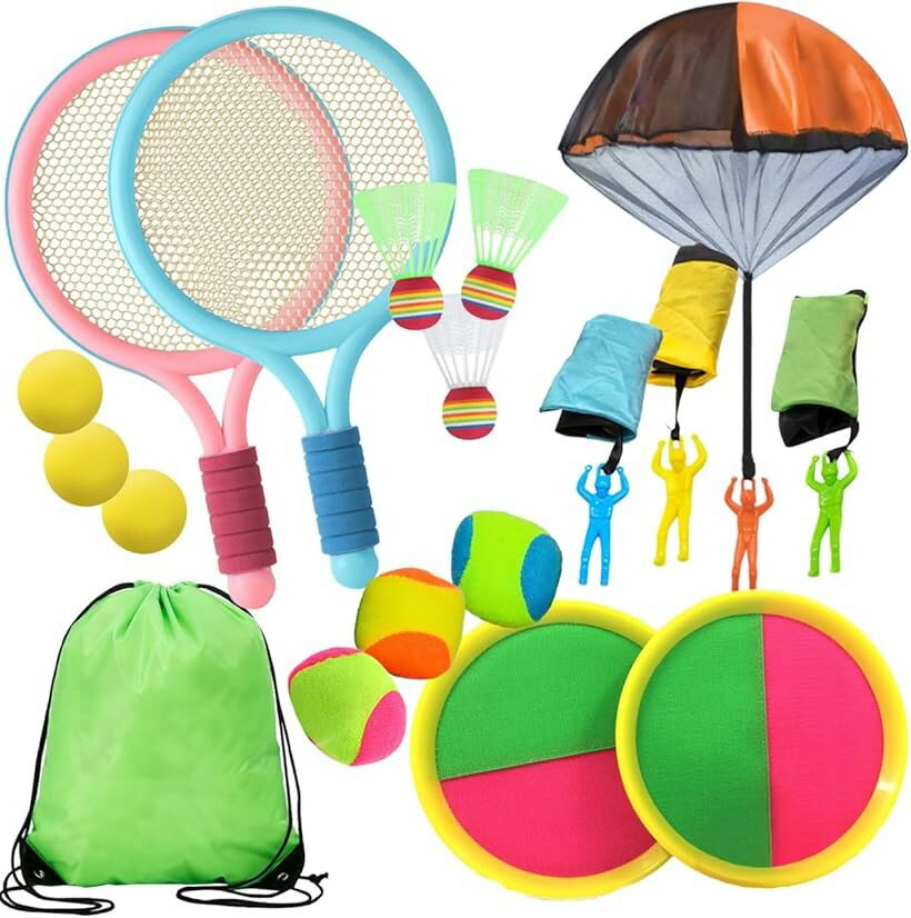 外遊び 子供 おもちゃ バトミントン パラシュート キャッチボール 公園 収納袋