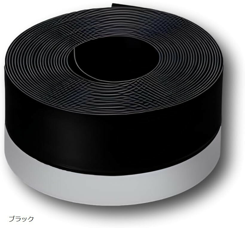 隙間テープ 5m 防虫 防風 ドア用 (ブラック, ワンサイズ)
