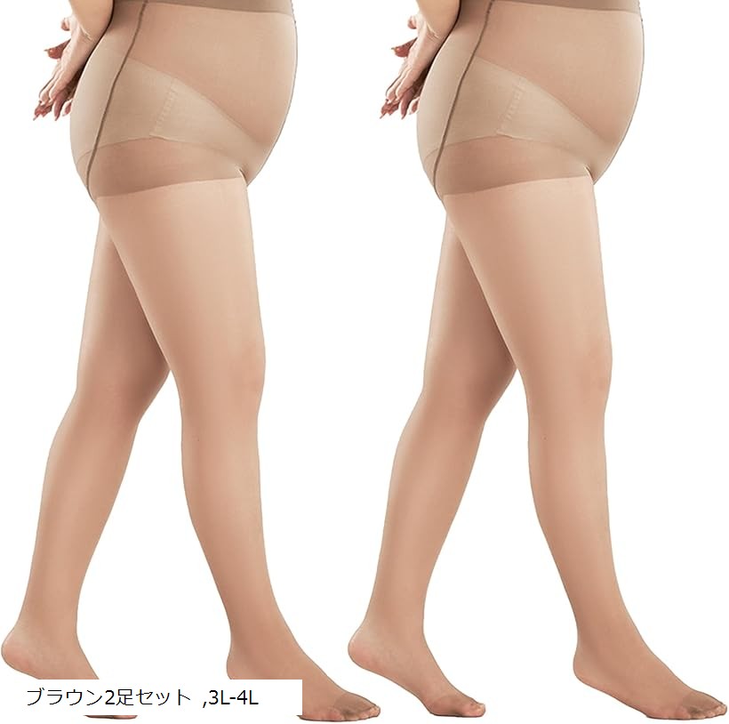 ストッキング 大きいサイズ 2足セット パンスト 3L 4L 伝線しにくい パンティスト...