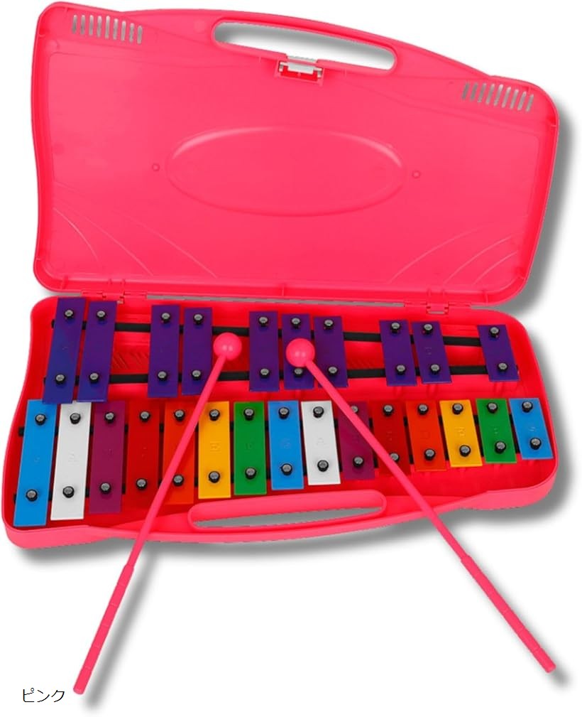 バリエーションコード : 2buxw4g3wi商品コード2buxw8x2c1商品名鉄琴 グロッケン 音楽 おもちゃ 子供 楽器 カラフル 25音ブランドAll Trustカラーピンク「本格的な25音階で、音楽の基礎を楽しく学ぶ」遊びを通して音感やリズム感を養うことができます。楽譜を読む練習にもなり、本格的な音楽教育への興味を引き出します。「集中力と協調性を育む知育効果」遊びながら自然と学習能力が向上します。家族や友人との絆を深めるきっかけにもなり、お子様の社会性の発達にも貢献します。「美しい音色で、感性豊かな心を育む」音楽の楽しさを知り、豊かな感性を育みます。リラックス効果もあり、穏やかな気持ちでお子様を包み込みます。「商品内容」商品画像にてご確認ください。※ 他ネットショップでも併売しているため、ご注文後に在庫切れとなる場合があります。予めご了承ください。※ 品薄または希少等の理由により、参考価格よりも高い価格で販売されている場合があります。ご注文の際には必ず販売価格をご確認ください。※ 沖縄県、離島または一部地域の場合、別途送料の負担をお願いする場合があります。予めご了承ください。※ お使いのモニタにより写真の色が実際の商品の色と異なる場合や、イメージに差異が生じることがあります。予めご了承ください。※ 商品の詳細（カラー・数量・サイズ 等）については、ページ内の商品説明をご確認のうえ、ご注文ください。※ モバイル版・スマホ版ページでは、お使いの端末によっては一部の情報が表示されないことがあります。すべての記載情報をご確認するには、PC版ページをご覧ください。