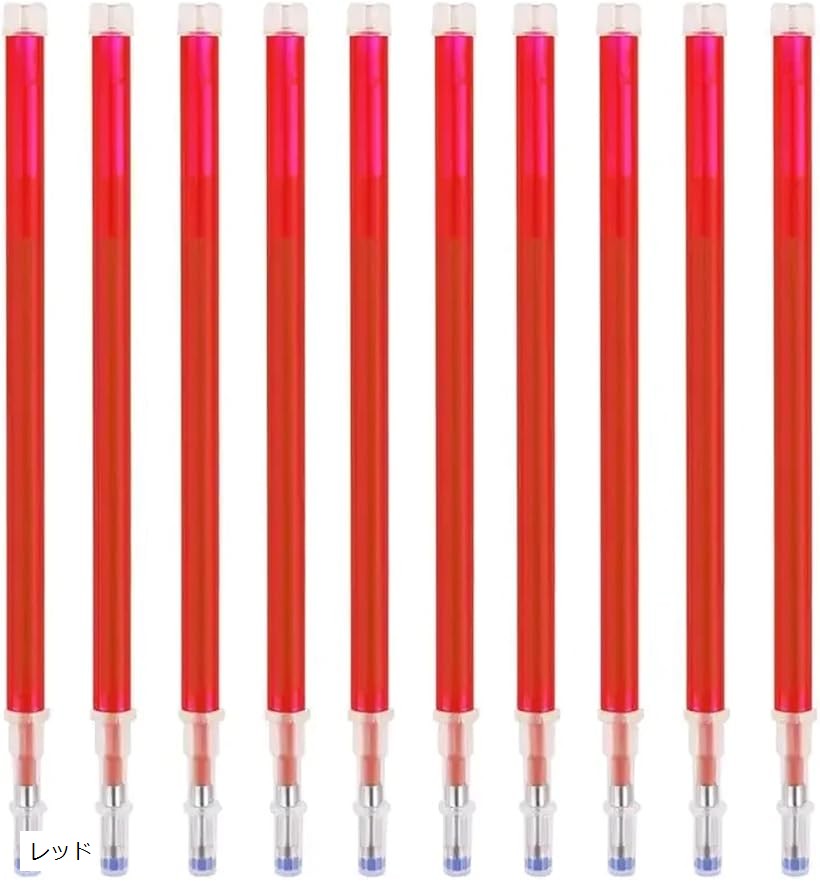 熱で消える チャコペン 100本セット カラー別 布用 裁縫 洋裁 手芸 刺繍 下書き 仮線用 (レッド)