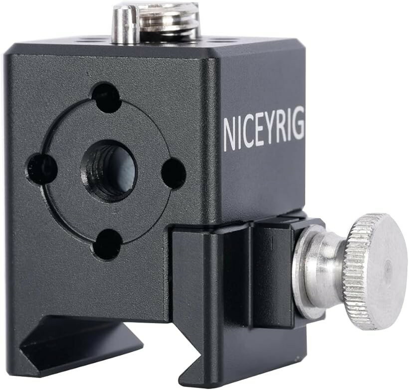 1/4 ''-20 と 3/8 ''-16 ネジ穴延長ブラケット、Arri 位置決めネジ付き NATOレールクランプ -606 (レールクランプ)