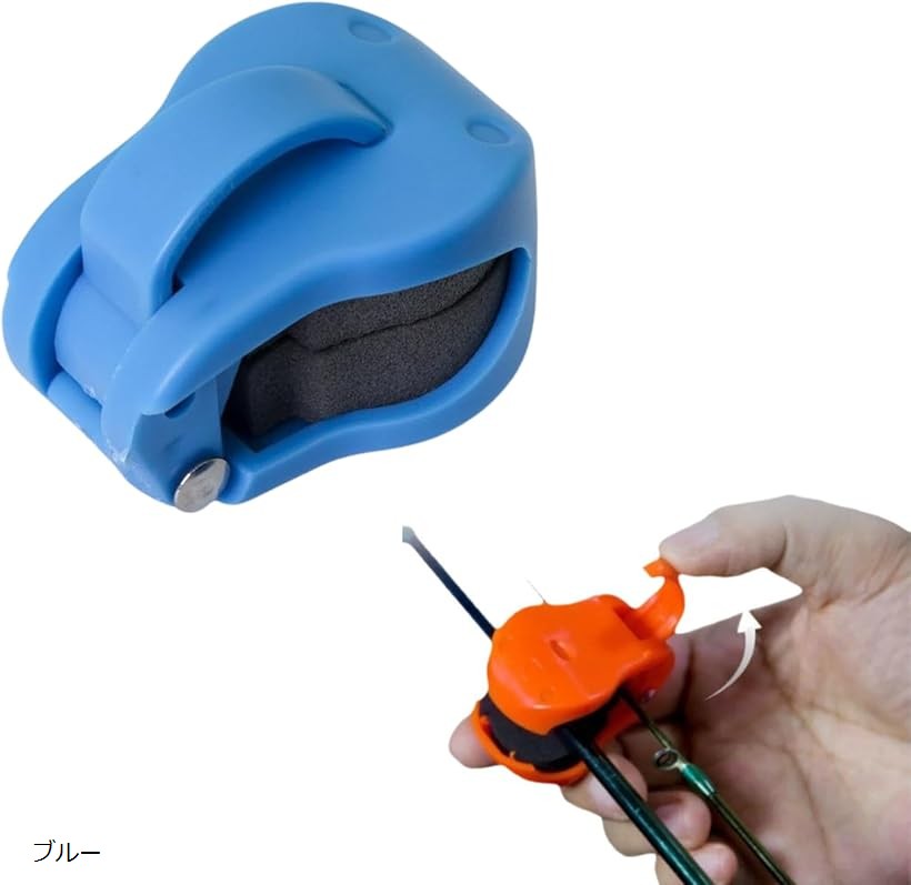 ロッドクリップ 竿受け 船 釣り竿 コンパクト ロッドホルダー 固定クリップ フィッシング ポータブル 軽い 収納便利 省スペース ワンタッチ 装着簡単 (ブルー, 3cmx4.5cmx3.2cm)