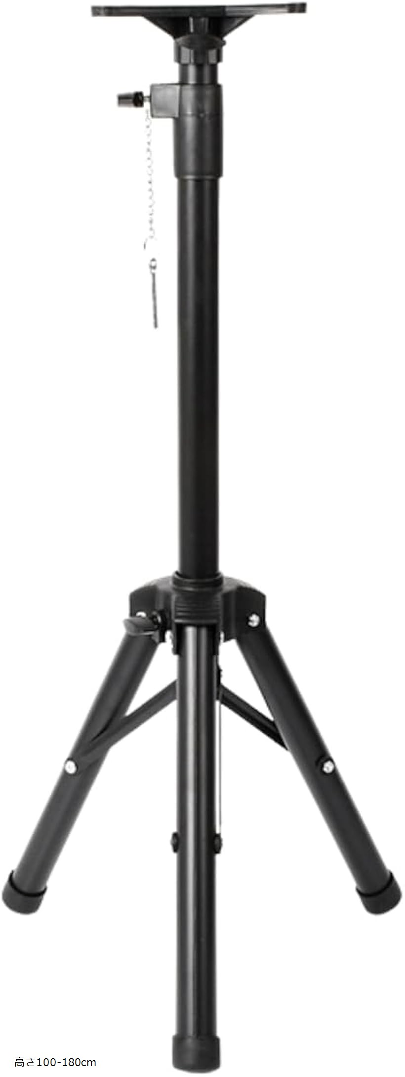スピーカースタンド 高さ調整 60-120cm 100-180cm 伸縮式 スピーカー台 2本セット (ブラック, 高さ100-180cm)