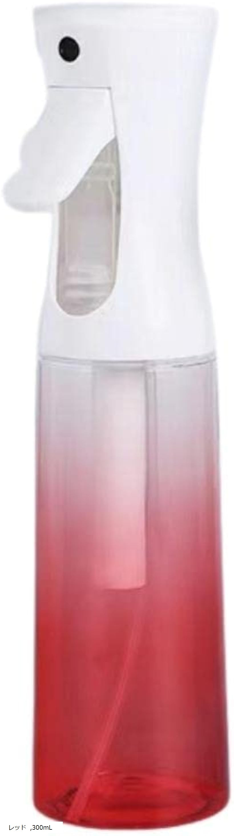 スプレーボトル アルコール対応 霧吹き 噴射持続 園芸 観葉植物 アイロン 髪 化粧水 (レッド, 300mL)