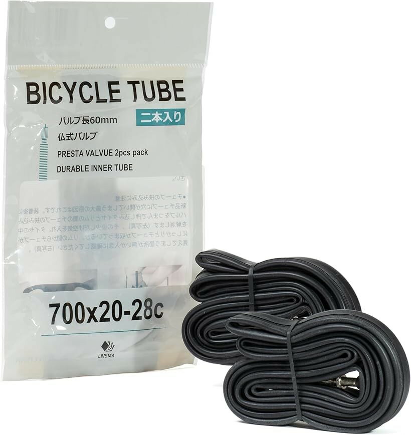 商品コード2bun1q90ch商品名自転車 チューブ 700 x20-28c FV 仏式 80mm 2本セット ロードバイクに最適ブランドLIVSMAカラーブラックサイズ等700x20-28c 80mm FV自転車専門店での豊富な仕入れ経験を持つバイヤーが厳選した一流ブランドの製造を請け負う工場で生産。高品質で耐久性に優れたロードバイク用チューブです。バルブコアは空気漏れトラブルの少ない一体タイプ(取外し不可)。大多数を占めるエクステンダーを使用しないユーザーにおススメです。80mmの長さは40mm～60mmのリムハイトをもつディープリムにお勧めのサイズです。全数空気入れ検査後に未開封のままお届けできるように再封負荷のワンウェイパッケージを採用。パッケージ裏面には初期パンクの殆どを占める3大取付トラブルを回避するための3つのコツを記載しています。・素材：ブチル 厚み：スタンダード 1.0mm ・700x20-28c 仏式 フレンチバルブ 80mm ・バルブコア一体型(着脱不可)※ 他ネットショップでも併売しているため、ご注文後に在庫切れとなる場合があります。予めご了承ください。※ 品薄または希少等の理由により、参考価格よりも高い価格で販売されている場合があります。ご注文の際には必ず販売価格をご確認ください。※ 沖縄県、離島または一部地域の場合、別途送料の負担をお願いする場合があります。予めご了承ください。※ お使いのモニタにより写真の色が実際の商品の色と異なる場合や、イメージに差異が生じることがあります。予めご了承ください。※ 商品の詳細（カラー・数量・サイズ 等）については、ページ内の商品説明をご確認のうえ、ご注文ください。※ モバイル版・スマホ版ページでは、お使いの端末によっては一部の情報が表示されないことがあります。すべての記載情報をご確認するには、PC版ページをご覧ください。耐パンク性能と軽さのバランスが取れたスタンダードウェイトブチルチューブ。自転車小売業で10年以上の経験を持つバイヤーの監修により、代理店や卸売りを介さず一流ブランドの生産を数多く手掛ける工場との直接取引により安定した品質とお求めやすさを両立した自転車用チューブです。