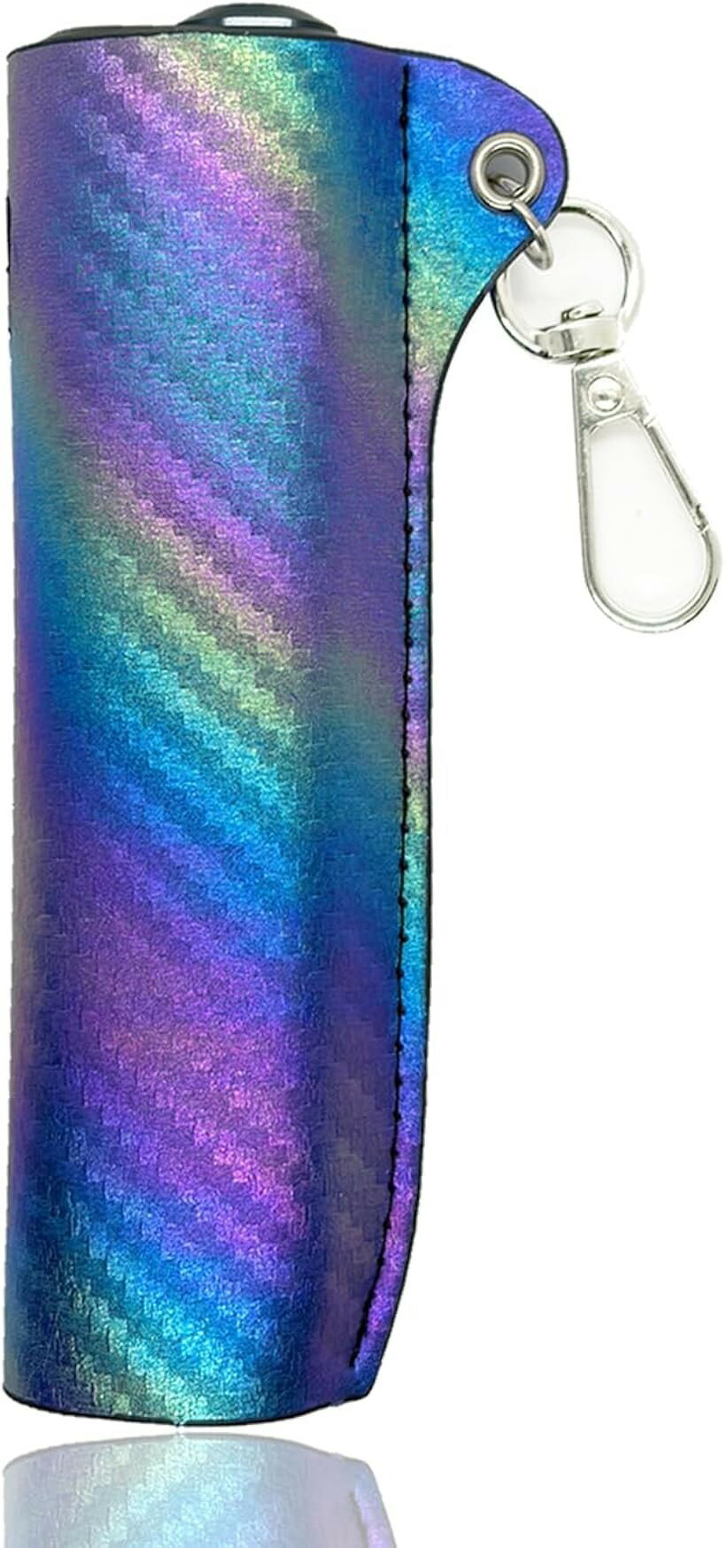 保護ケース コンパチブル アイコス イルマワン 専用 PUレザー フック付き 軽量 汚れ 衝撃防止 (青)