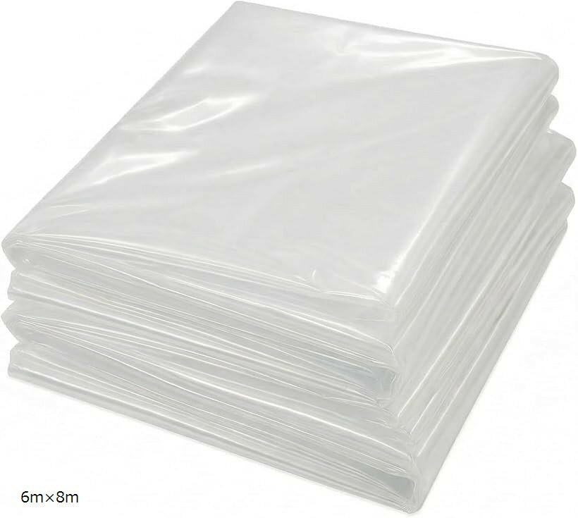 ビニールシート ビニールハウス 温室 農作業や屋外に使える 耐候性 透明 厚手 防水シート 養生 農業用 SN-409-HC (6mx8m)(4.0)