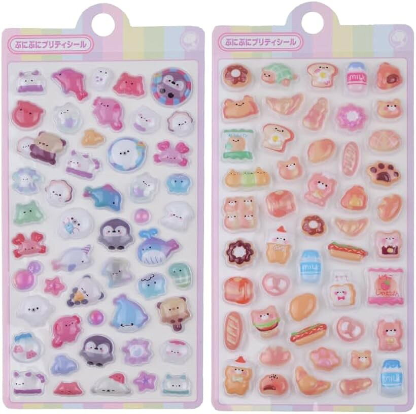 ぷにぷにプリティシール 10枚セット ステッカー シール沼 デコ活 手帳デコ トレカデコ デコレーション シールブーム シール交換 プレゼント PRETTYSEAL-01 3035 (マルチカラー) horiku-10310945 ホリック サンプル画像2