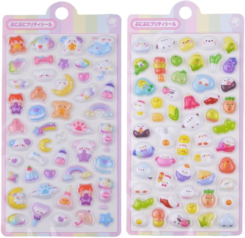 ぷにぷにプリティシール 10枚セット ステッカー シール沼 デコ活 手帳デコ トレカデコ デコレーション シールブーム シール交換 プレゼント PRETTYSEAL-01 3035 (マルチカラー) horiku-10310945 ホリック サンプル画像3