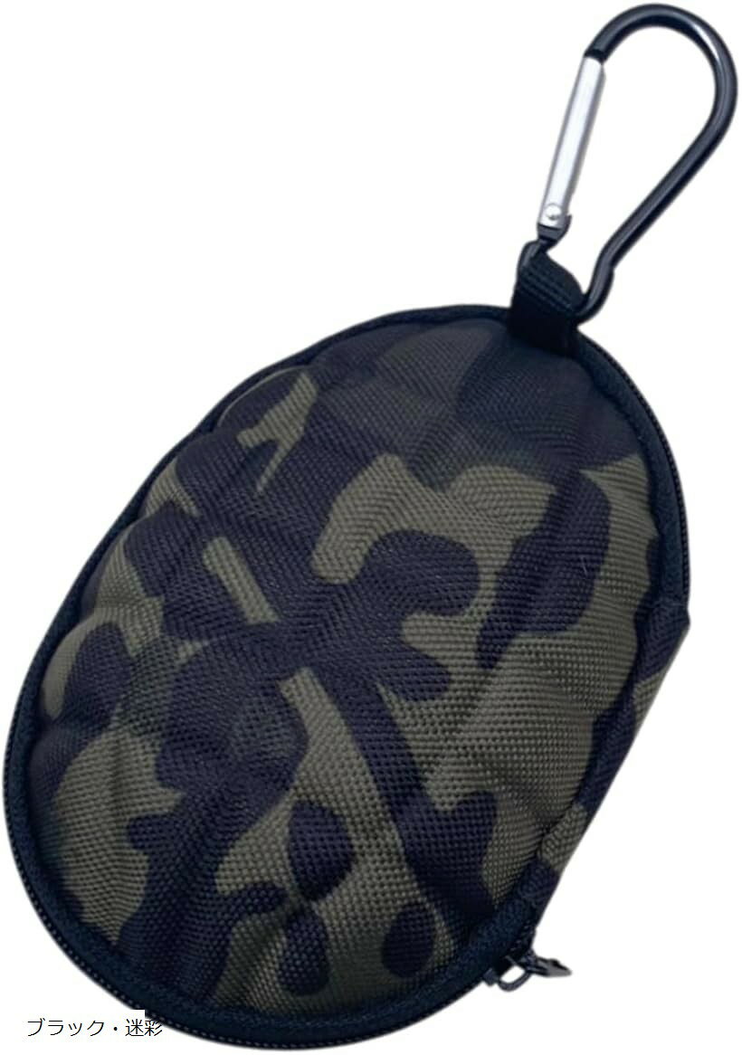 手榴弾型 ポーチ カラビナ付き キーケース コインケース 小銭入れ ミリタリー 小物 ギフト (ブラ ...