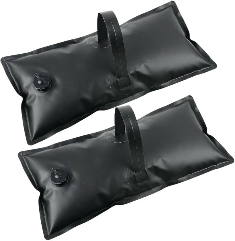 Tent Accessories - ウォーターウェイト 注水式 重し おもり 屋外 サンシェード 固定 アウトドア 2個 (ブラック)