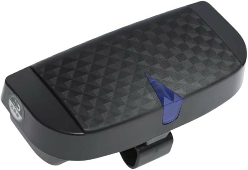 サングラスケース 車 サンバイザー サングラスホルダー ワンプッシュ開閉 車用 コンパクトサイズ カード収納 耐熱 耐衝撃性 ABS樹脂 視界を遮らない (ブラック)