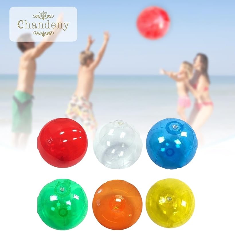 ホリックのビーチボール 30cm クリアタイプ 透明 水遊び プール 海 レジャー 軽量 10個セット (グリーン)｜アングル3