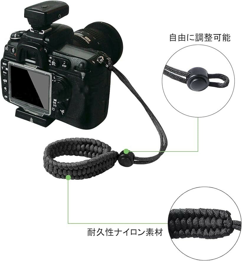 ハンドストラップ カメラリストストラップ ロープ 一眼レフ ミラーレス コンパクト...