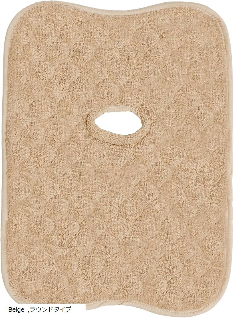 防水シート 滑り止め付き チャイルドシート ベビーカー トイトレ おもらし お漏らし おねしょ 対策 おしっこシート Hugmuu ハグムー (Beige, ラウンドタイプ)