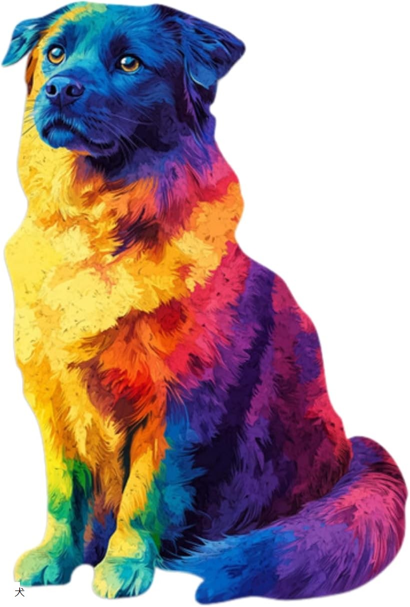 ジグソーパズル クリスマス 木製 猫 犬 独特な形状 大人向けパズル 難しい おしゃれ インテリア プレゼント (犬, 201ピース)