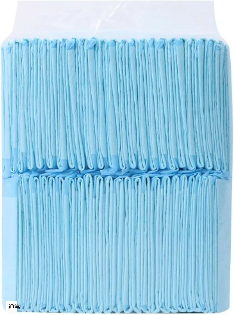 ペット用使い捨て防水シーツ 介護用アンダーパッド トイレシート 通常/100枚入り (ライトブルー, 通常)