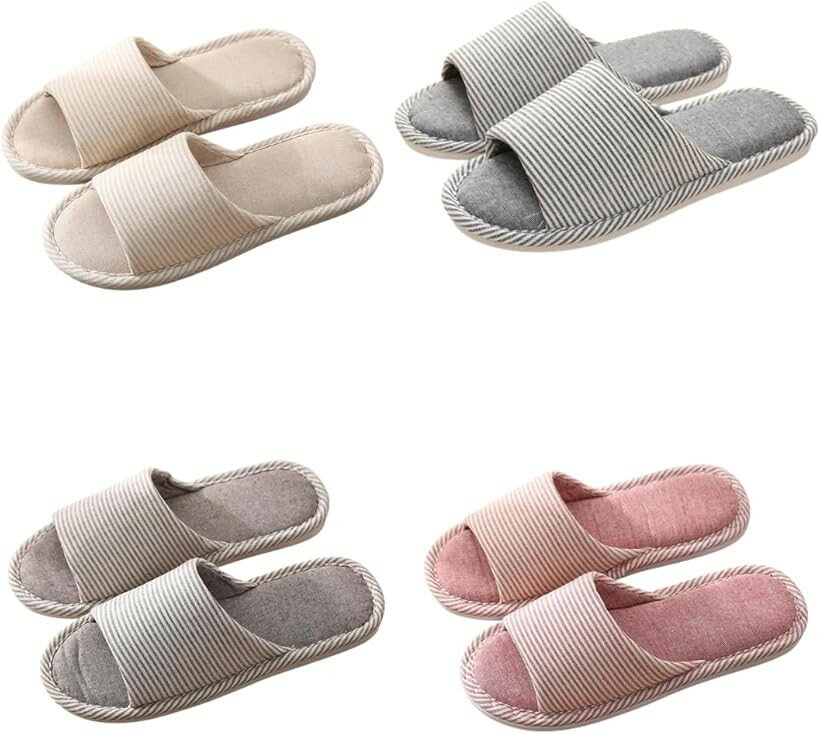スリッパ 来客用 4足セット おしゃれ 室内 洗える レディース メンズ (Free Size)