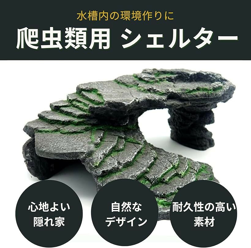 爬虫類 シェルター 隠れ家 亀 陸地 両生類 ...の紹介画像2
