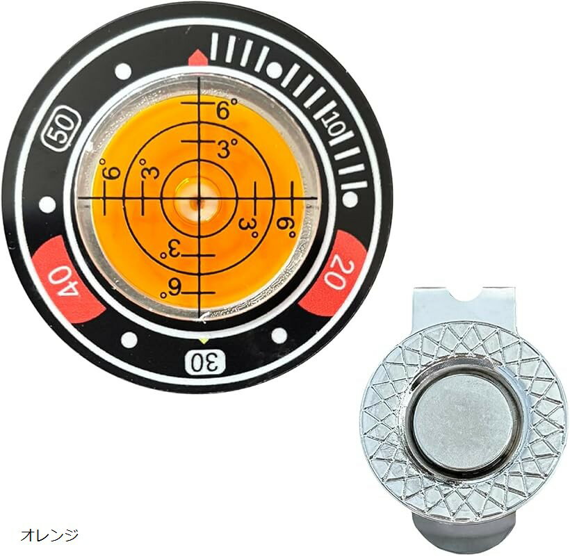 バリエーションコード : 2buphcoxot商品コード2buphstgiw商品名ゴルフ マーカー マグネット式キャップクリップ付き 帽子用 グリーンマーカー プレゼント ゴルフ小物ブランドArena Leoカラーオレンジ「マグネット機能」帽子のつばに簡単に取り付けられるマグネット式ゴルフマーカー。帽子のつばを傷つけにくいクリップを採用。「デザイン性」スタイリッシュで洗練されたデザイン、グリーン上でも程よく目立つ。見た目はダイバーウォッチ風マーカーです。「実用性」グリーンの傾斜を確認できます。強めに押さえつける感じでマークしてみましょう。「トレーニング機能」グリーンの傾斜を読む練習に最適で、パッティング技術の向上をサポートします。「カラーバリエーション」7色のカラフルなデザインで、ゴルフ好きの方への贈り物としても最適です。「使いやすさ」キャップクリップ付きで、プレー中でもマーカーの紛失を防ぎます。※ 他ネットショップでも併売しているため、ご注文後に在庫切れとなる場合があります。予めご了承ください。※ 品薄または希少等の理由により、参考価格よりも高い価格で販売されている場合があります。ご注文の際には必ず販売価格をご確認ください。※ 沖縄県、離島または一部地域の場合、別途送料の負担をお願いする場合があります。予めご了承ください。※ お使いのモニタにより写真の色が実際の商品の色と異なる場合や、イメージに差異が生じることがあります。予めご了承ください。※ 商品の詳細（カラー・数量・サイズ 等）については、ページ内の商品説明をご確認のうえ、ご注文ください。※ モバイル版・スマホ版ページでは、お使いの端末によっては一部の情報が表示されないことがあります。すべての記載情報をご確認するには、PC版ページをご覧ください。ゴルフの練習をより効果的にするマグネット式キャップクリップ付きグリーンマーカーです。40mmの大きなマーカー面にグリーンの傾斜を示す目盛りが付いており、パッティングラインの読み取りを助けます。帽子のつばに簡単に装着できる25mmのマグネットクリップ付きで、プレー中も便利に持ち運べます。マーカー本体の厚みは約6mmで、7種類のカラフルなデザインからお選びいただけます。初心者から上級者まで、パッティング技術の向上に役立つトレーニングツールとして最適です。ボールをマークしながら傾斜も同時に確認できる2in1機能で、グリーン上での戦略的なプレーをサポートします。ゴルフ愛好家への贈り物としても喜ばれる実用的なアイテムです。使用前に裏面の保護フィルム（ブルー）を剥がしてからご使用ください。