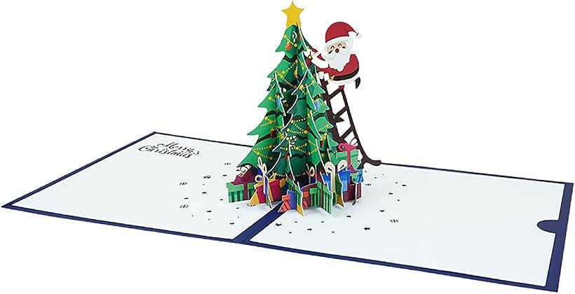 商品コード2buspfut32商品名3Dクリスマスカード クリスマスツリー 立体ポップアップカード 折りたたみ 記念日 飛び出すカード サンタ お祝い ギフトブランドCAWKAYカラーグリーン「立体的なクリスマスツリーのデザイン」 カードを開いた瞬間、ツリーとサンタクロースが飛び出す3Dポップアップ構造。立体的なデザインでクリスマスの雰囲気を華やかに演出します。細部まで丁寧に作り込まれた装飾が、見る人に笑顔と感動を与えます。「サプライズ演出にぴったり」 開いた瞬間にツリーが立ち上がる仕掛けは、プレゼントに添えるだけで特別感をプラス。家族や友人、恋人への贈り物はもちろん、オフィスでのイベントやパーティーの飾り付けにも最適です。「心を込めたメッセージを添えられる」 カード内にはメッセージを書くスペースがあり、感謝の気持ちやお祝いの言葉を添えることが可能。特別な季節の贈り物として、より温かい印象を伝えることができます。「封筒付きで贈り物に便利」 高級感のある封筒が付属しており、郵送や手渡しにもぴったり。コンパクトに折りたためるため、保管や持ち運びにも便利です。ギフトラッピングの一部としても活躍します。「幅広いシーンで大活躍」 クリスマスプレゼント、誕生日、記念日、お祝い、イベント、パーティーなど幅広い用途で使用可能。季節感あふれるデザインは、大人から子どもまで楽しめる温かいカードです。※ 他ネットショップでも併売しているため、ご注文後に在庫切れとなる場合があります。予めご了承ください。※ 品薄または希少等の理由により、参考価格よりも高い価格で販売されている場合があります。ご注文の際には必ず販売価格をご確認ください。※ 沖縄県、離島または一部地域の場合、別途送料の負担をお願いする場合があります。予めご了承ください。※ お使いのモニタにより写真の色が実際の商品の色と異なる場合や、イメージに差異が生じることがあります。予めご了承ください。※ 商品の詳細（カラー・数量・サイズ 等）については、ページ内の商品説明をご確認のうえ、ご注文ください。※ モバイル版・スマホ版ページでは、お使いの端末によっては一部の情報が表示されないことがあります。すべての記載情報をご確認するには、PC版ページをご覧ください。