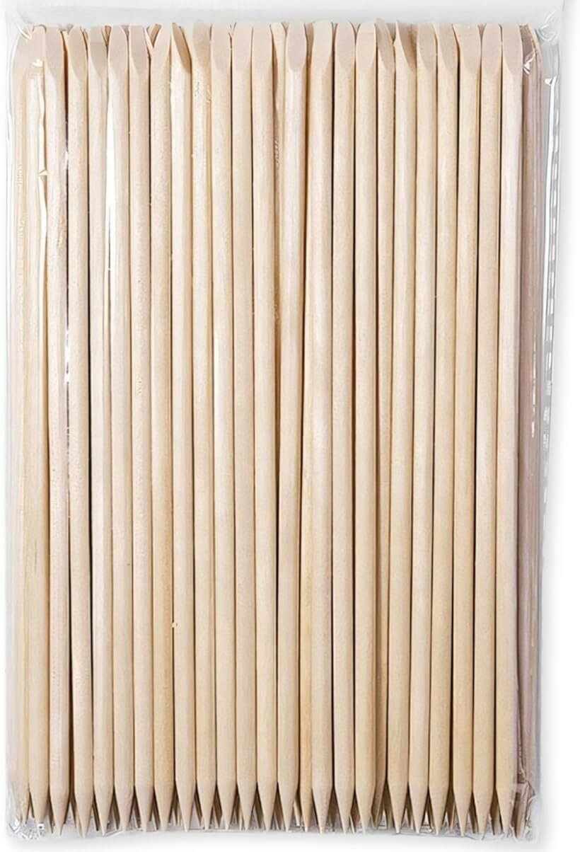 ウッドスティック ネイル 甘皮処理 プッシャー (100本, 15cm)