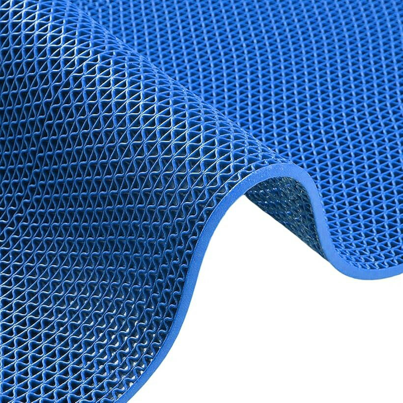 QD-SGMP 滑り止めシート 業務用 滑り止めマット PVC材質 自由カット 介護 キッチンマット 家庭用 ドアマット 屋内 屋外 浴槽内滑り止めマット 転倒防止 (ブルー, 長さ500cmx幅90cm4.5mm厚（長方形）)