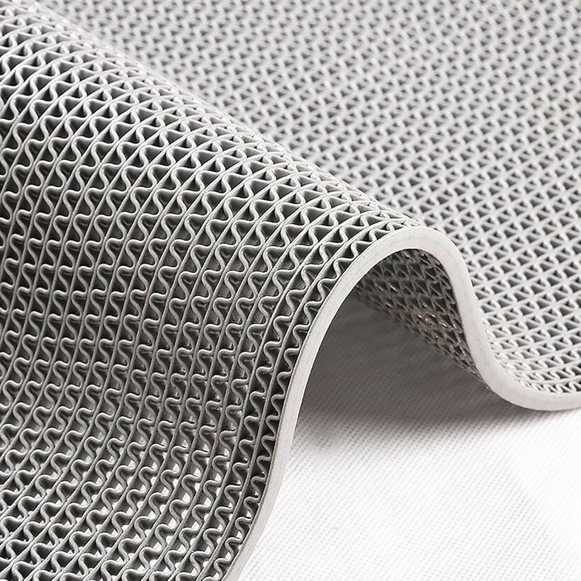 QD-SGMP 滑り止めシート 業務用 滑り止めマット PVC材質 自由カット 介護 キッチンマット 家庭用 ドアマット 屋内 屋外 浴槽内滑り止めマット 転倒防止 (グレー, 長さ300cmx幅90cm 4.5mm厚 (長方形))