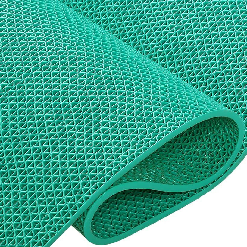QD-SGMP 滑り止めマット 屋外/屋内兼用 自由カット可能 超撥水 PVC素材 高耐久 介護施設 病院 学校 店舗 業務用 キッチン 浴室 浴槽内 玄関 ドアマット (グリーン, (5.5mm極厚) 0.9x1M)