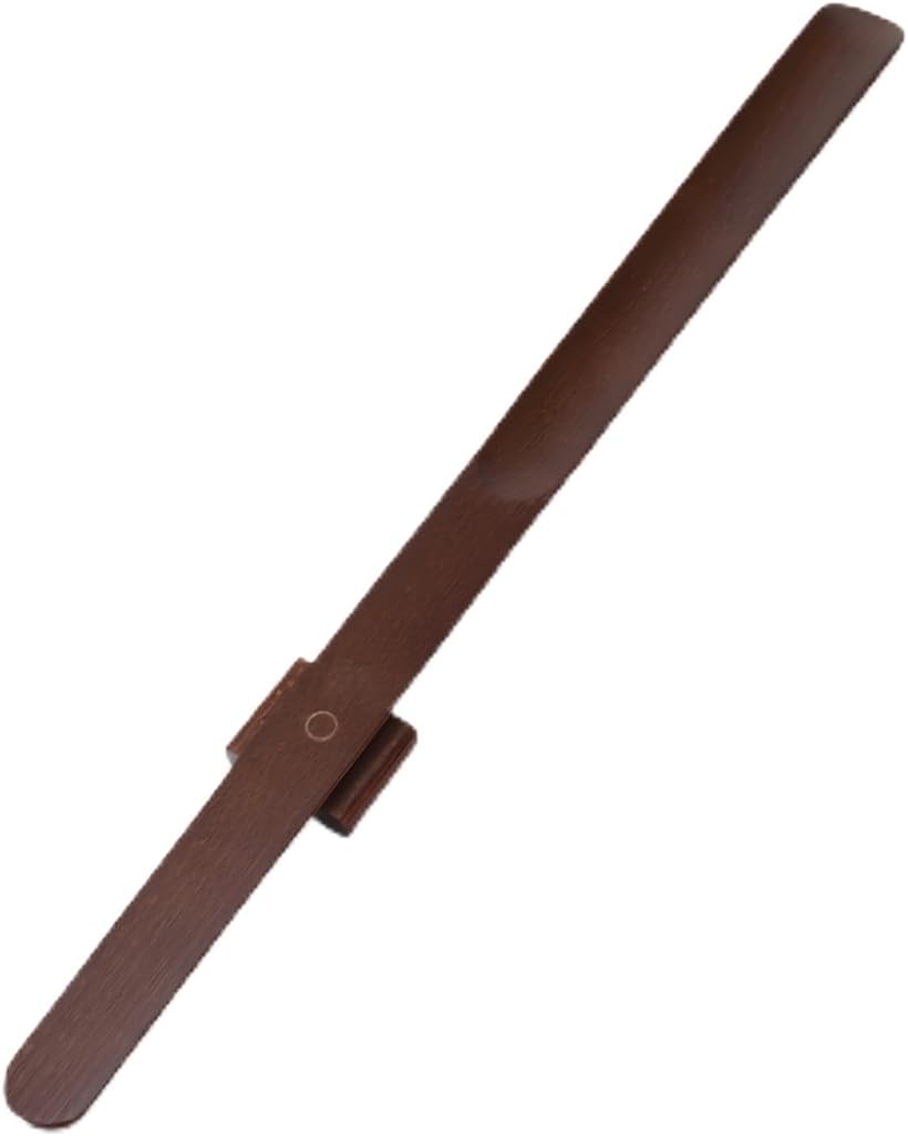 靴ベラ マグネット 立てかけ収納 ロング 長い 55cm 木 磁気 北欧風 壁掛け 欅 天然木 (ウォールナットカラー, ロングサイズ)