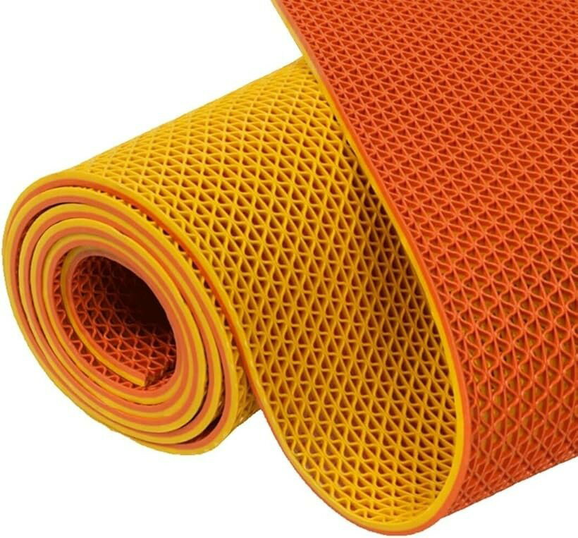 滑り止めマット 屋外 ゴムマット 歩行滑り止めマット 透水マット 穴あき 1枚に2つ色付き 厚さ5m ...