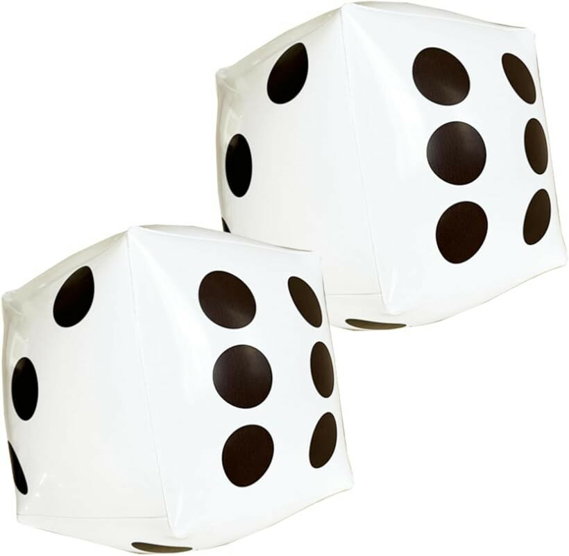 ジャンボサイコロ 2個セット 軽量 30cm 逆流防止弁付き パーティーグッズ イベント ゲーム 忘年会 新年会 シニア運動 デイサービス 体操 レクリエーション (2個)