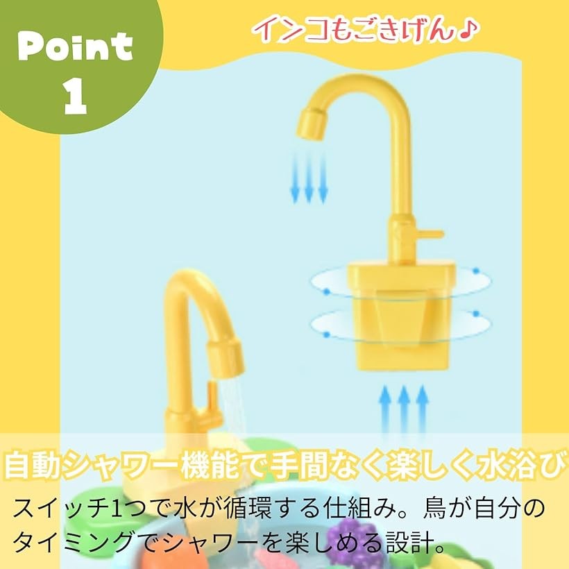 インコ 鳥 水浴び バードバス セキセイインコ 水浴び容器 小鳥のバスルーム (ピンク)