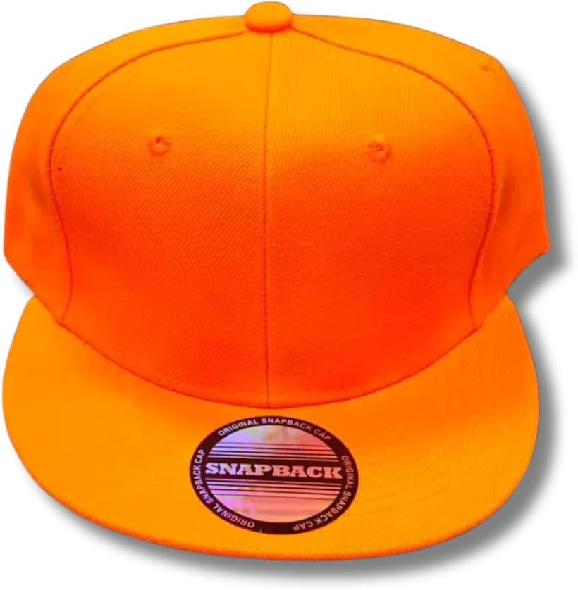 Rakuten - キャップ メンズ フラットキャップ 平ツバ 無地 シンプル ヒップホップ ダンス 日除け 紫外線対策 カジュアル スケボー ストリート おしゃれ 帽子 調整可能 男女兼用 (オレンジ, 56～60cm)