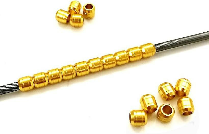 メタルパイプ パーツ ガンプラ 動力パイプ セット 直径 3mm 4mm 5mm 63点セット プラモデル 模型 ロボット ディテールアップ メタルパーツ (ゴールド)