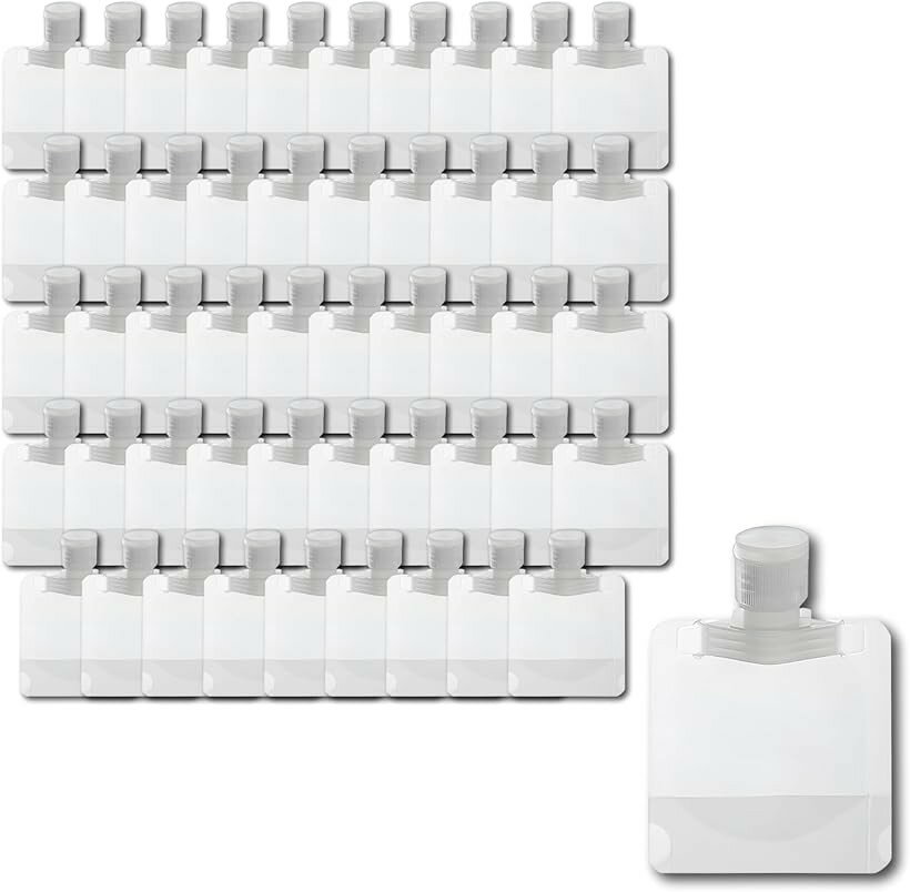 トラベルボトル 50個セット 半透明 小分け 容器 (クリア, 30ml)