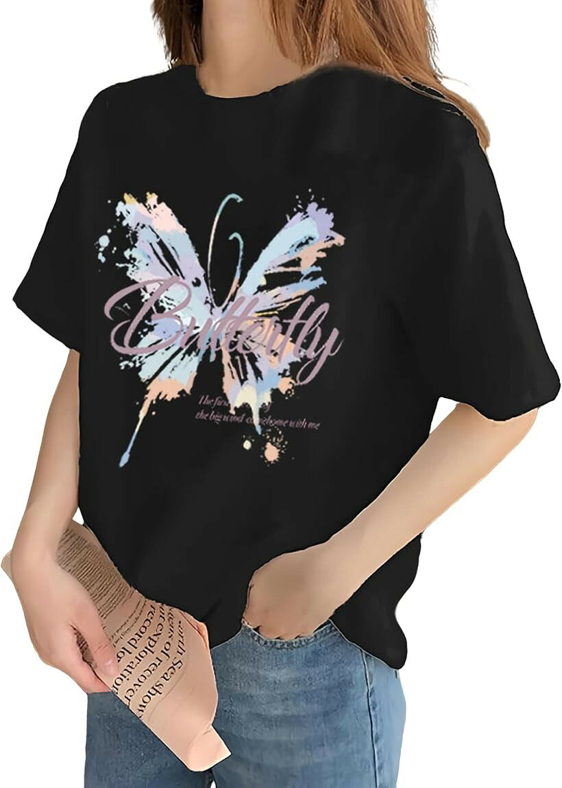 楽天市場】バタフライ Tシャツ（レディースファッション）の通販