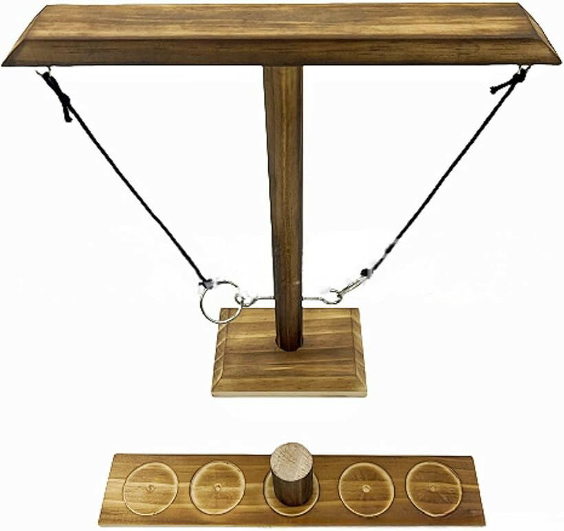 Life2キクリングトスセット 卓上 木製 パーティー用品 大人専用 おもちゃではありません (木色)