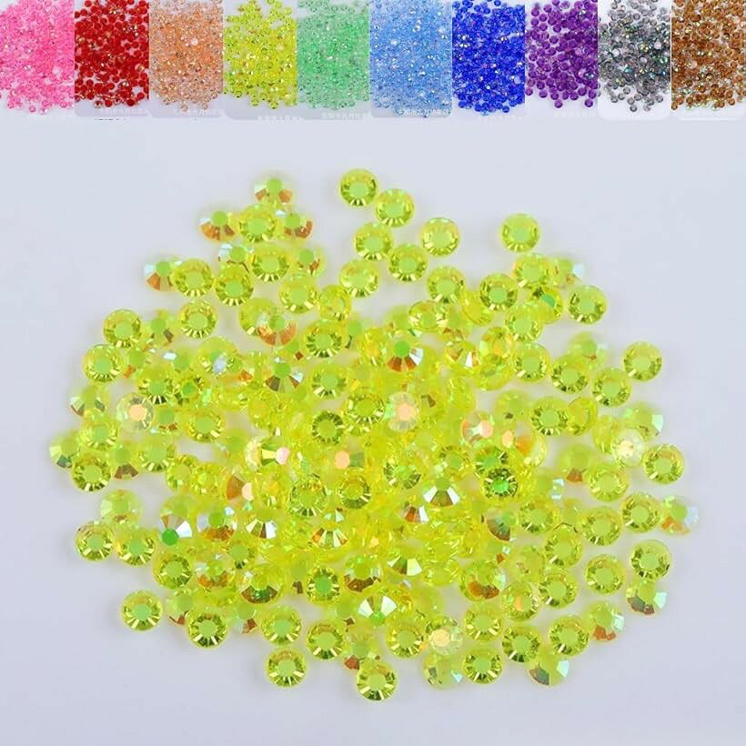 ラインストーン 1000粒 透明クリア うちわデコ (レモン, 3mm)