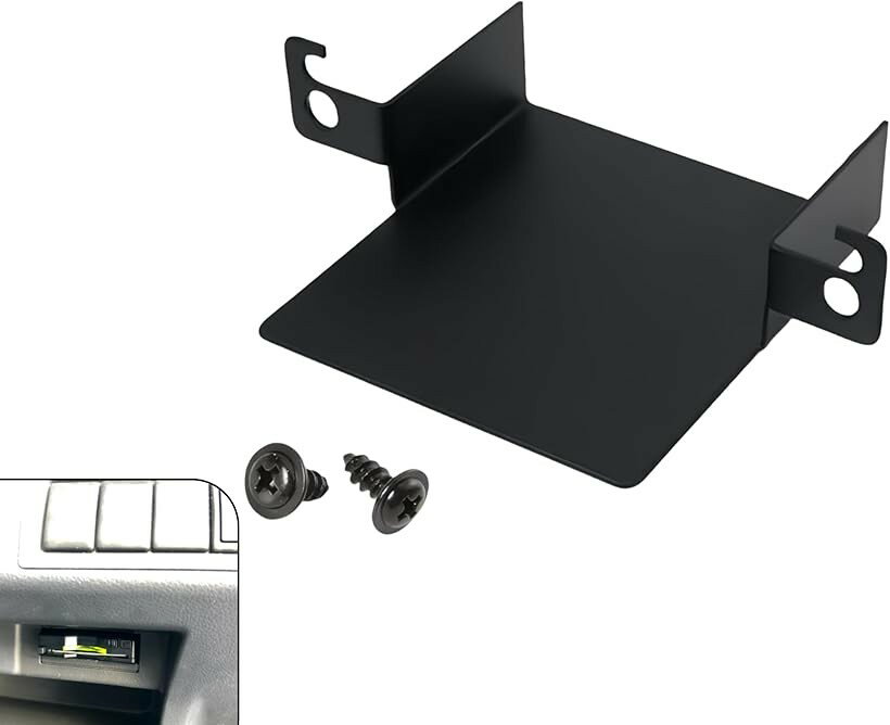 スズキ専用ETC取付基台 ETCブラケット 対応車種 アルト アルトラパン スイフト スペーシア ハスラー ワゴンR スティングレー MRワゴン SX4などに適用 ETC取り付けブラケット (ブラック, 21mm x 71mm)