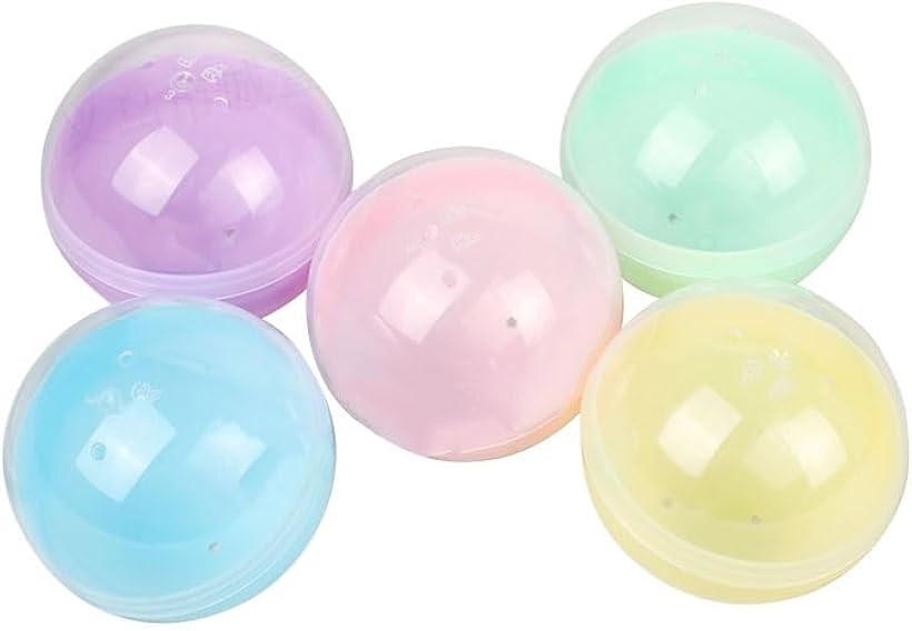 カプセル 50mm パステル 空カプセル アソート カラフル かわいい たのしい イベント ゲーム お祭り 景品 ハンドメイド ラッピング 小物収納 (白 50個セット)