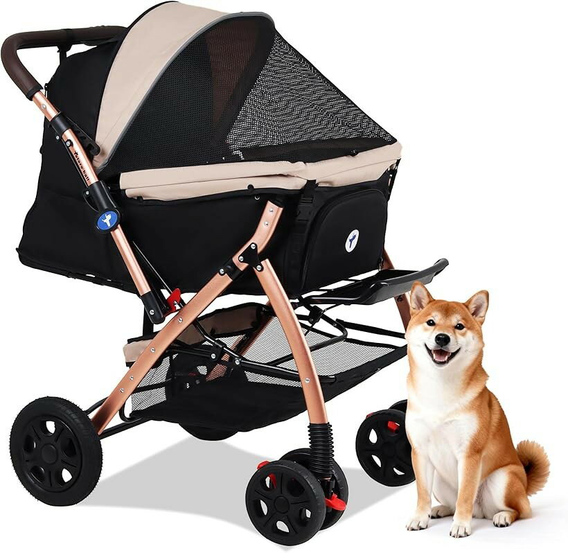 対面式 ペットカート 犬 バギー 4輪 犬用かーと 小型犬 中型犬 猫 多頭 ペットキャリーカート  ...