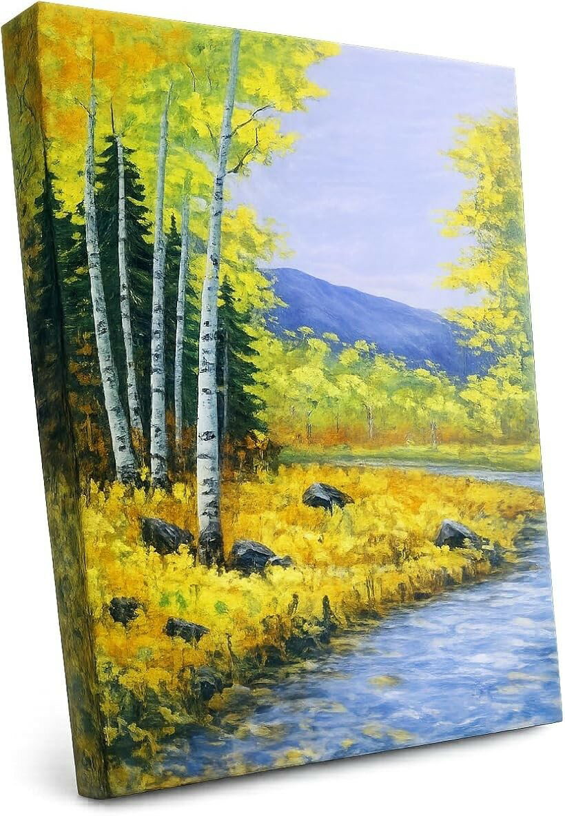 Rakuten - シャシャン アートパネル 40x30cm 油絵風 現代アート モダン 壁掛け 立体質感 絵画 木枠付き インテリア 装飾 風水 縁起物 YX-ALL YX-1a (アートパネル, 長さ40 cm x 幅30 cm)