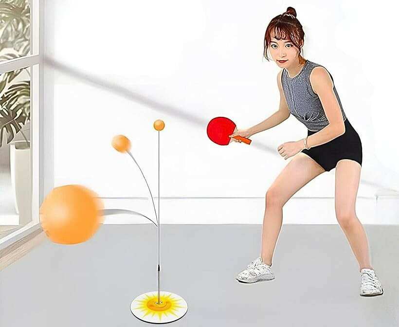 Other - 卓球練習セット ピンポントレーニング 卓球セット 卓球練習機 卓球台不要 (サンシャイン, 60-106cm)